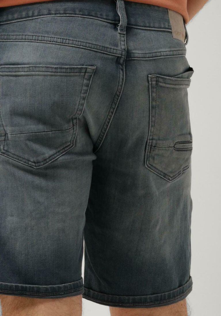 CAST IRON donkergrijze cast iron shorts shiftback shorts true blue grey