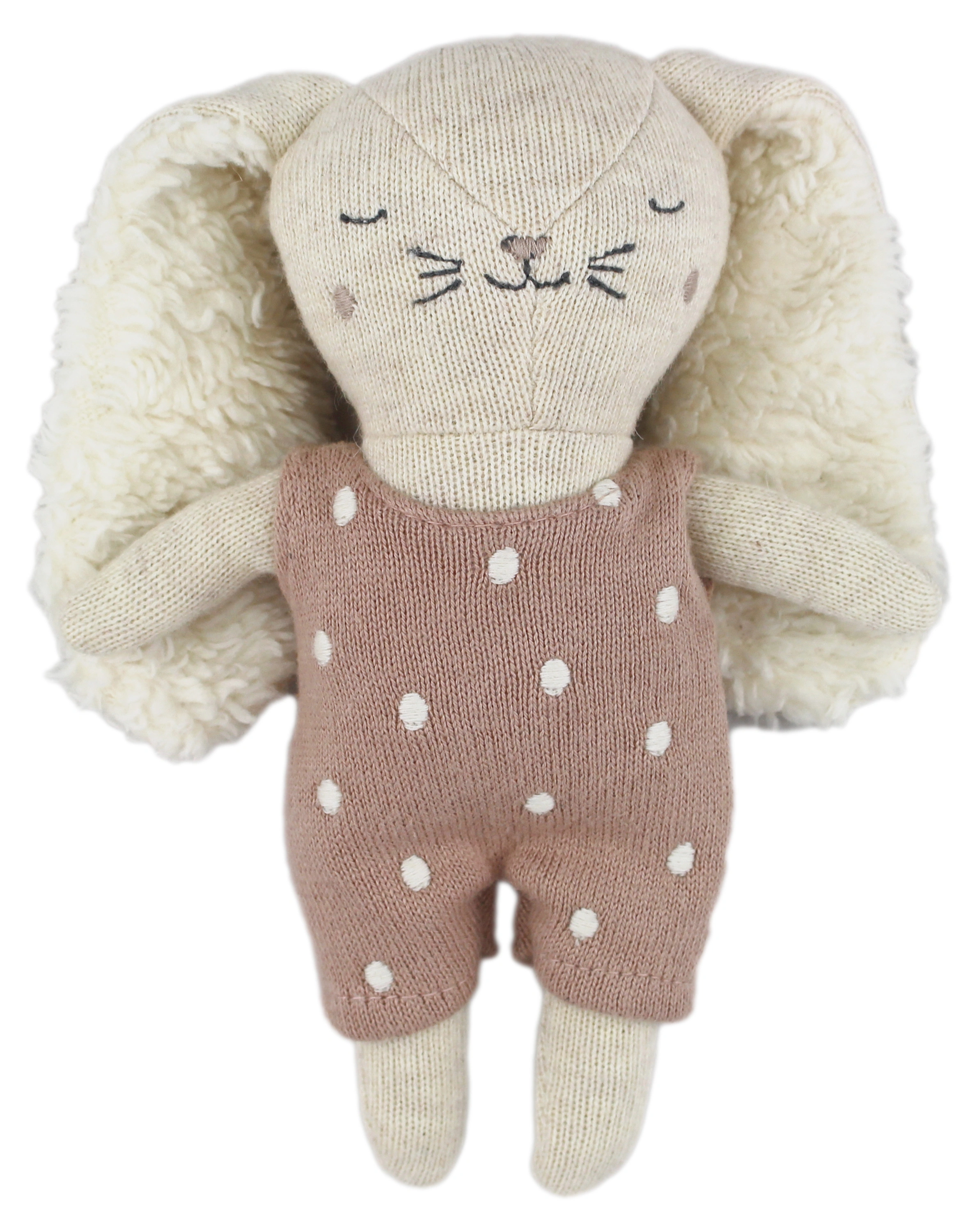 Babyrassel HASE mit Anzug in puderrosa