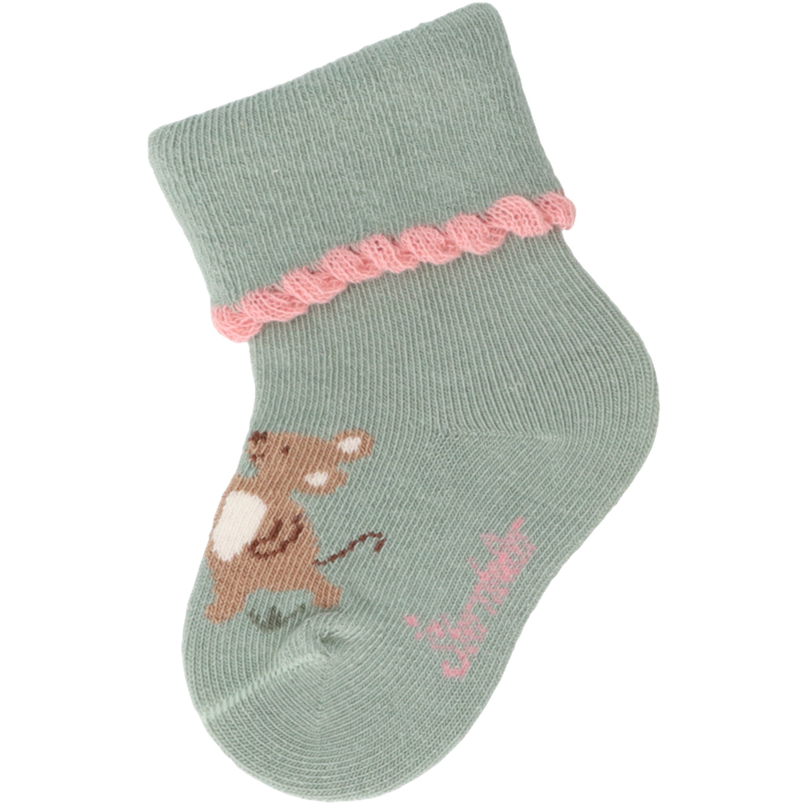 Sterntaler Baby-Söckchen 3er-Pack Maus steingrün