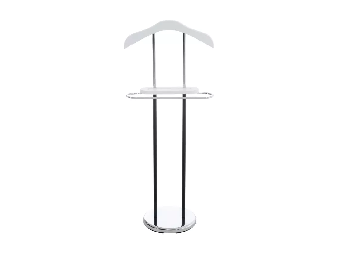 Valet de nuit - Métal - 43 x 28 x 109cm - Blanc - Rodrigo