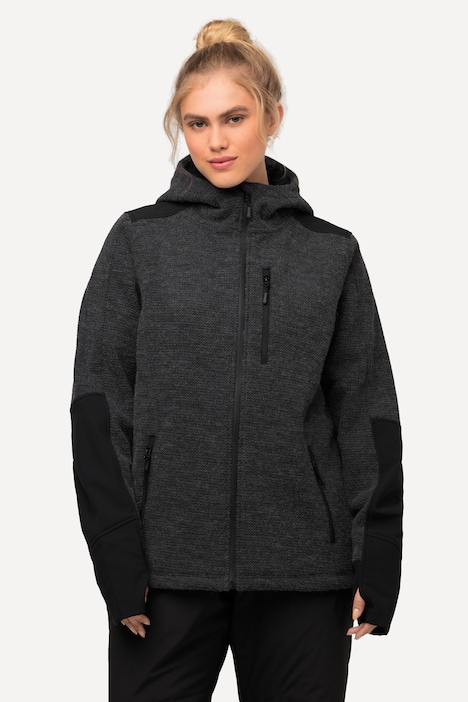 Funktions-Fleecejacke, wasserabweisend, Daumenloch