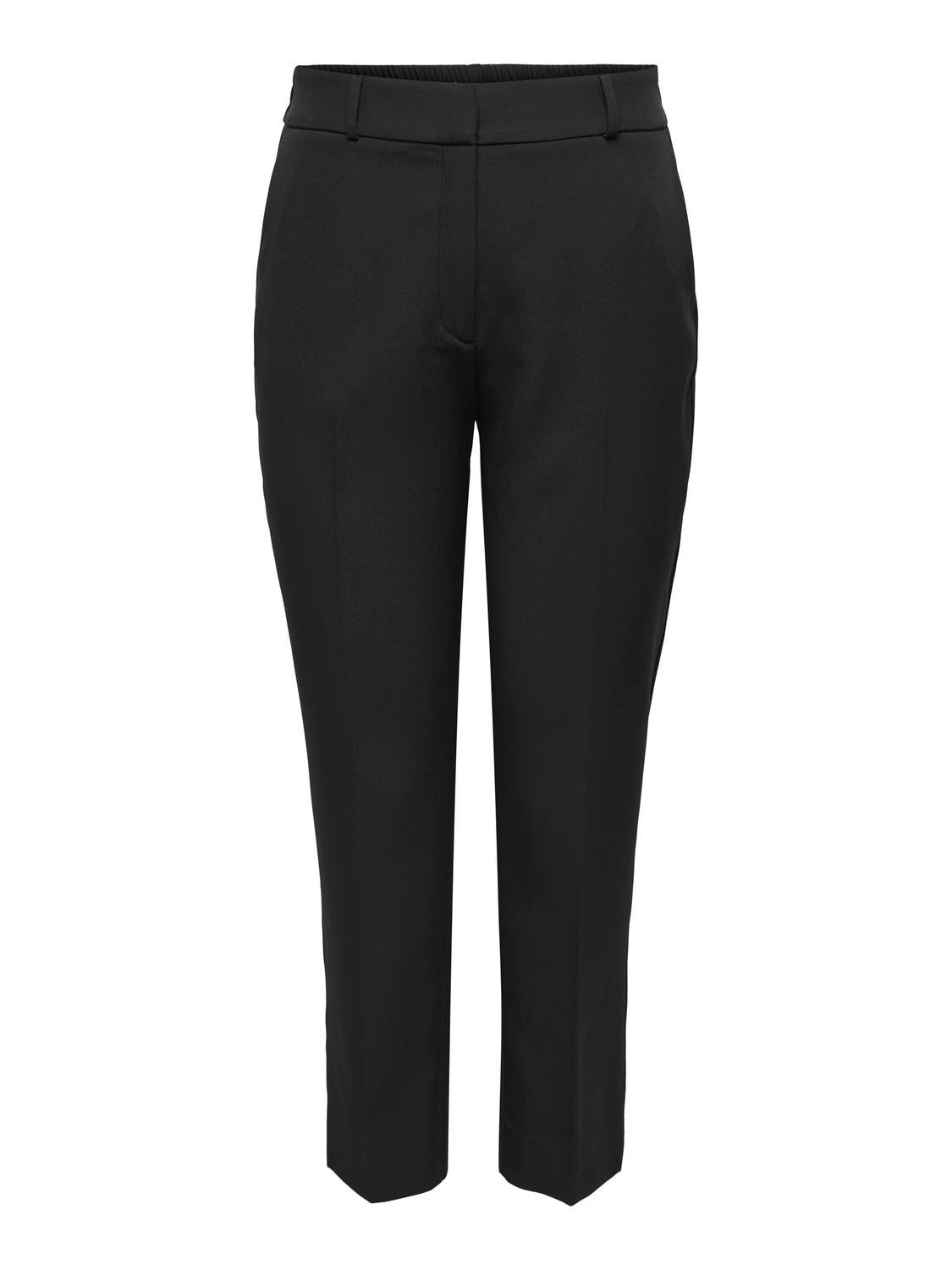 CARVERONICA-ELLY Hohe Taille Slim Fit Hose Black