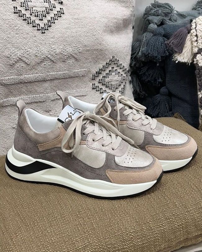 Basket femme grise semelle épaisse - CL50 GREY