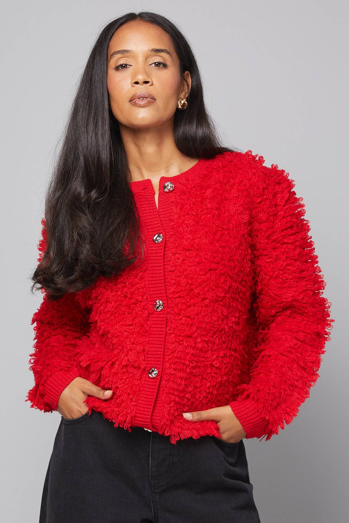 Wallis Cardigan à Détails Bouclés