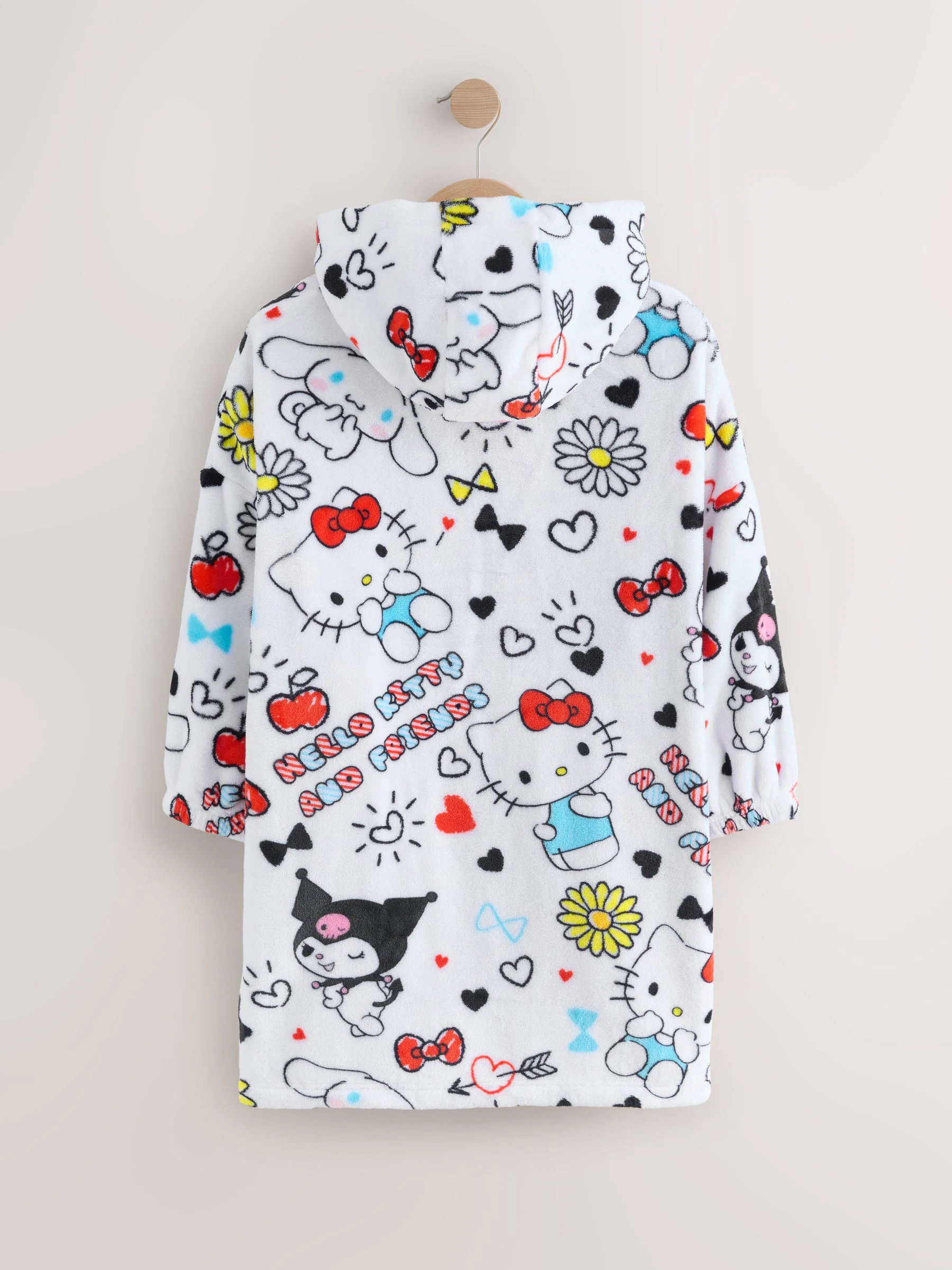 Wit - Hello Kitty Fleece Cropped Hooded Blanket Hoodie (3-16yrs)