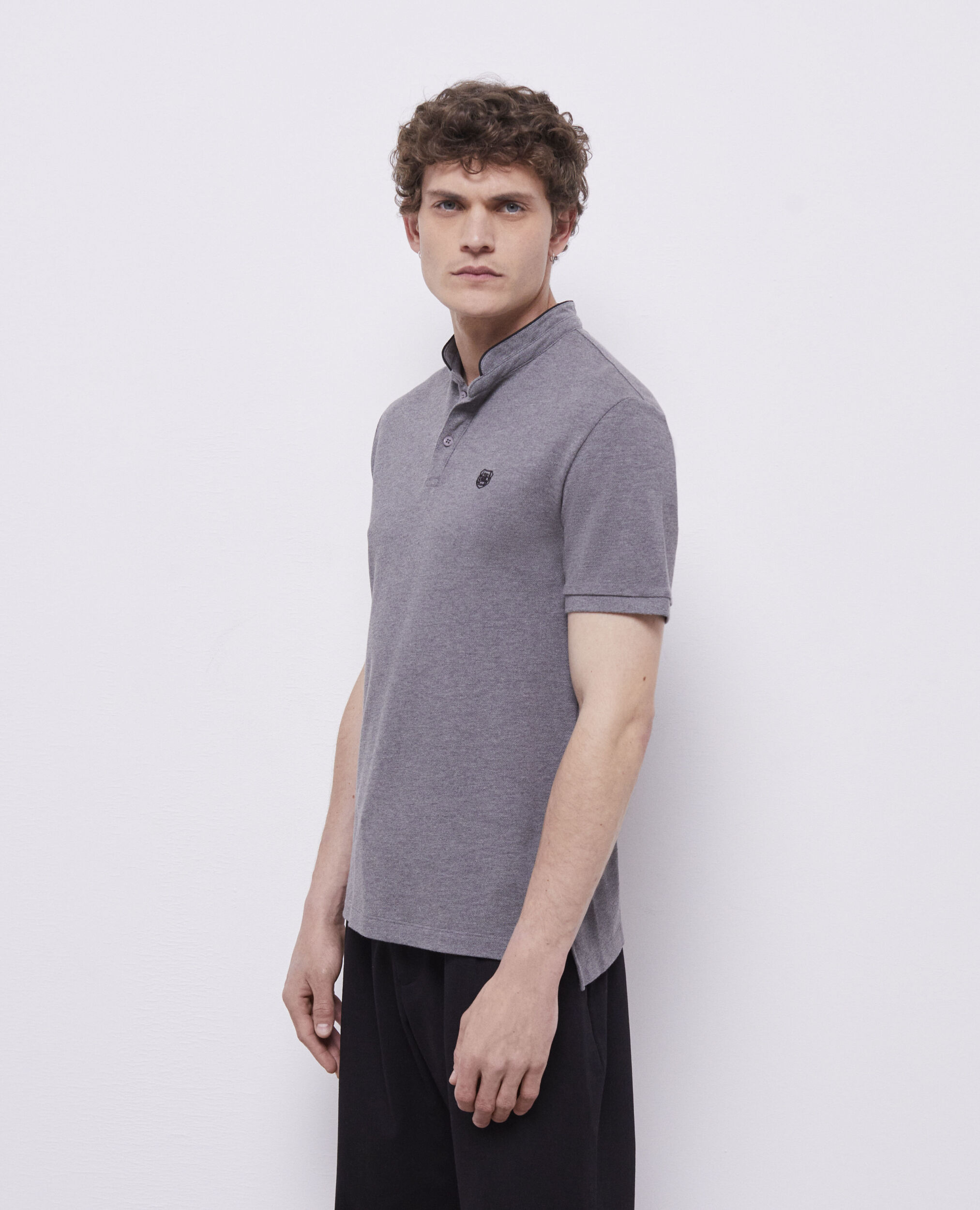Polo col officier gris