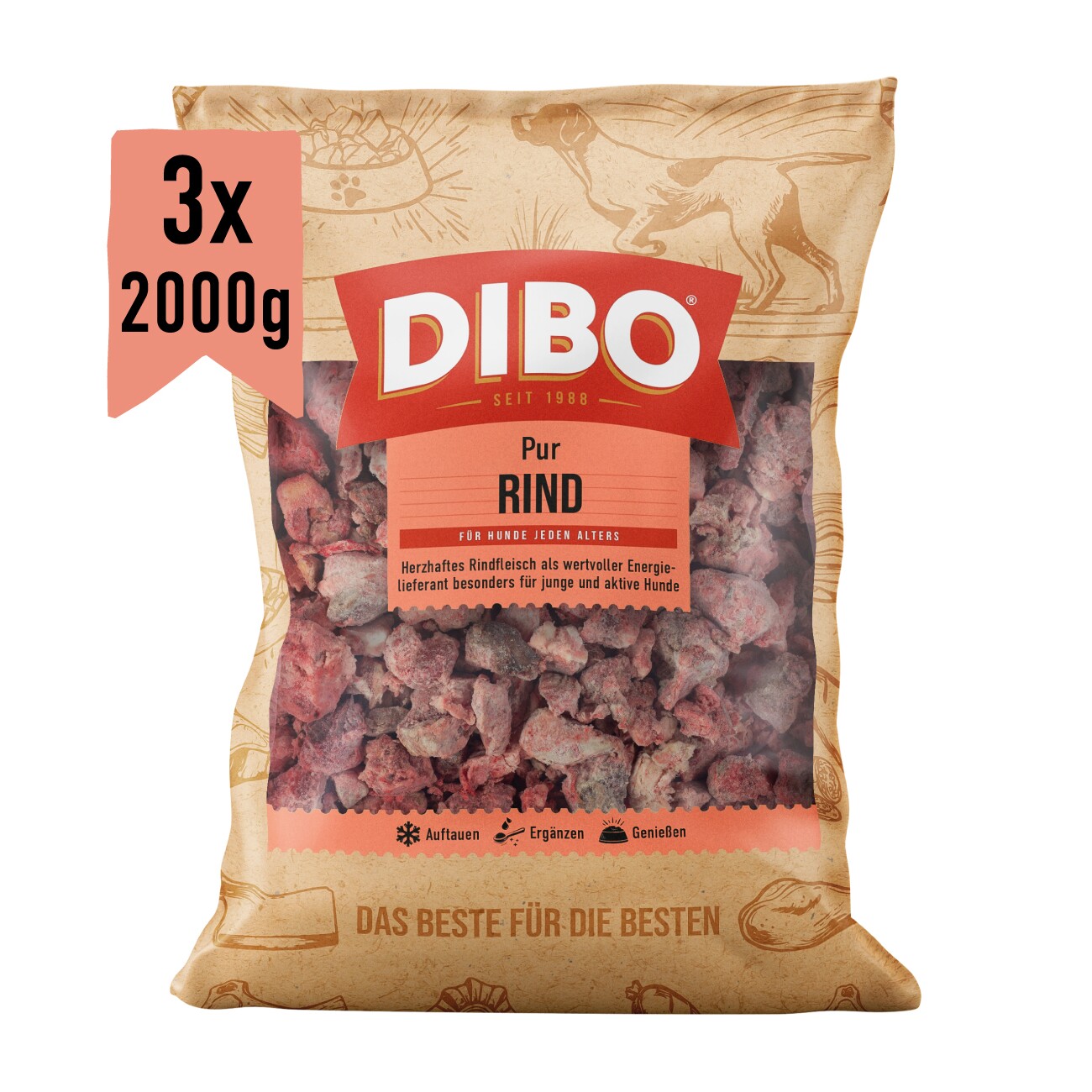 DIBO Frostfutter Rindfleisch 3x2 kg