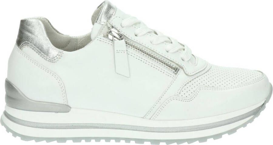 Gabor Witte Zilveren Leren Sport Basket Multicolor Dames