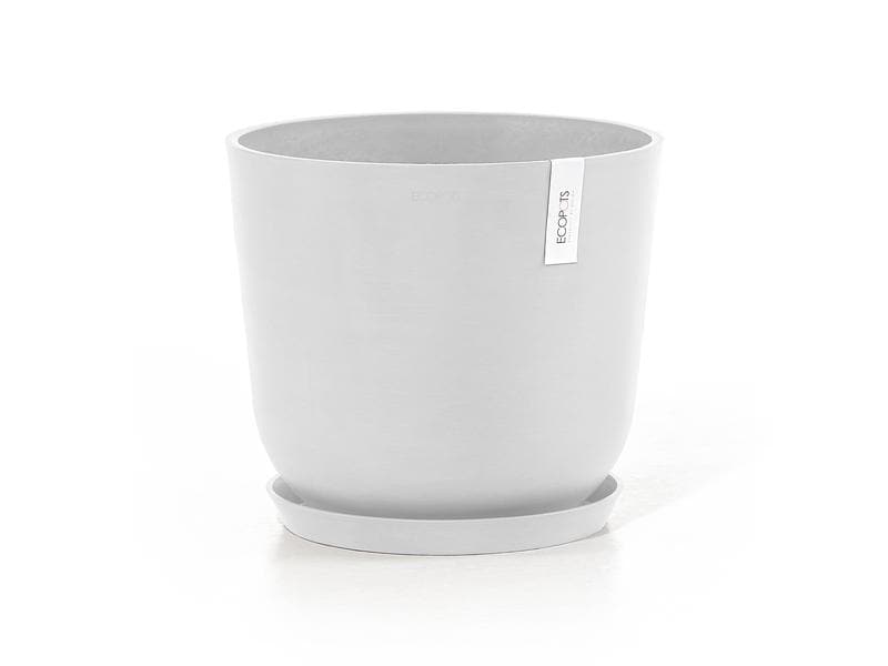 Ecopots Pflanzentopf Oslo 35, Weiss Robuster und langlebiger Blumentopf
