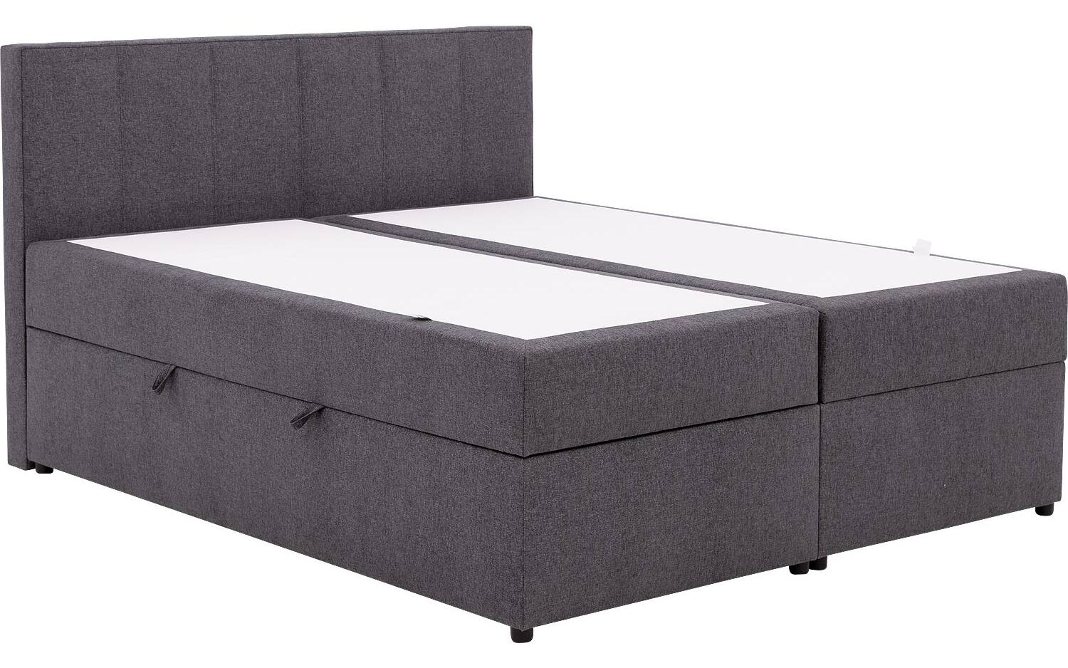 Goossens Boxspring Store met opbergruimte - grijs - 160 x 212 cm cm