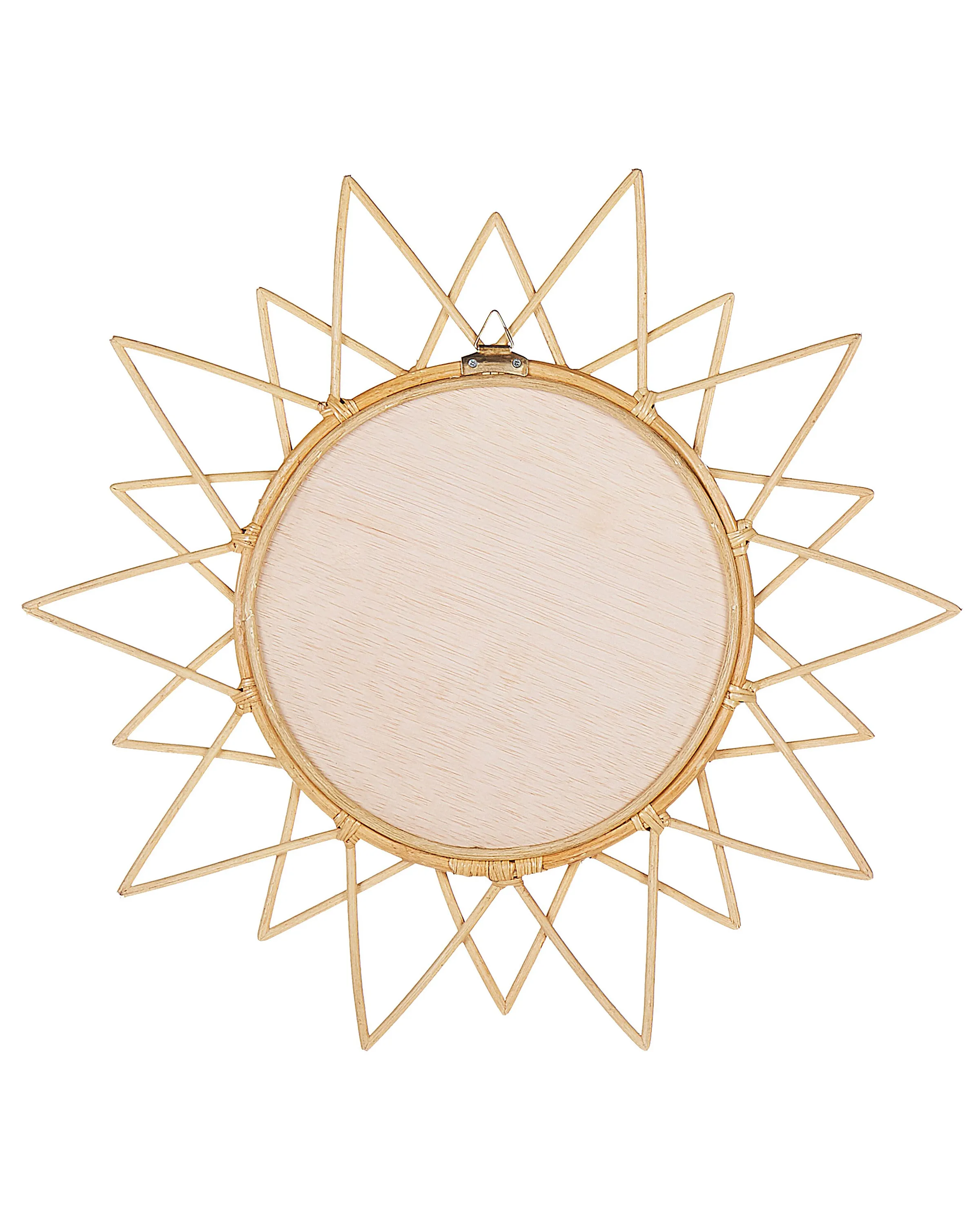 Wandspiegel AROEK 61 cm 61 cm Rotan Natuurlijk