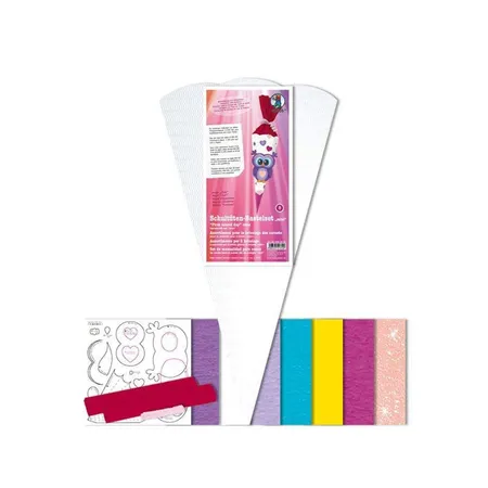 URSUS Schultüten Bastelset Mini Eule, 6 eckig, 41 cm