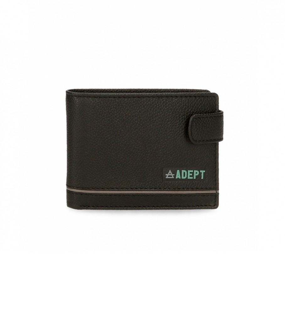 Bolsa Joumma Cartera Adept Kurt Preto - 11 x 8 x 1 cm