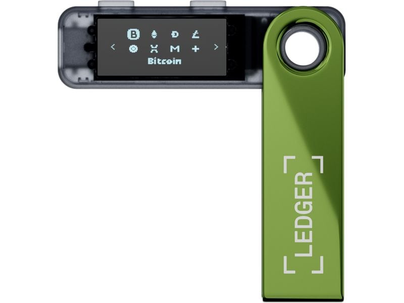 Ledger Nano S Plus Oxidante Green Hardware-Wallet für Schutz von Kryptowährungen und NFTs