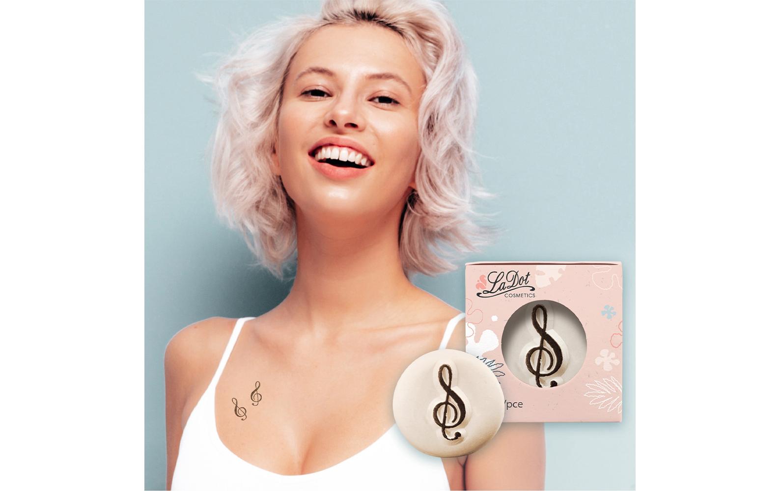 Tattoostempel Musiknote SmallMotiv-Stein für das perfekte Outdoor-Make-Up