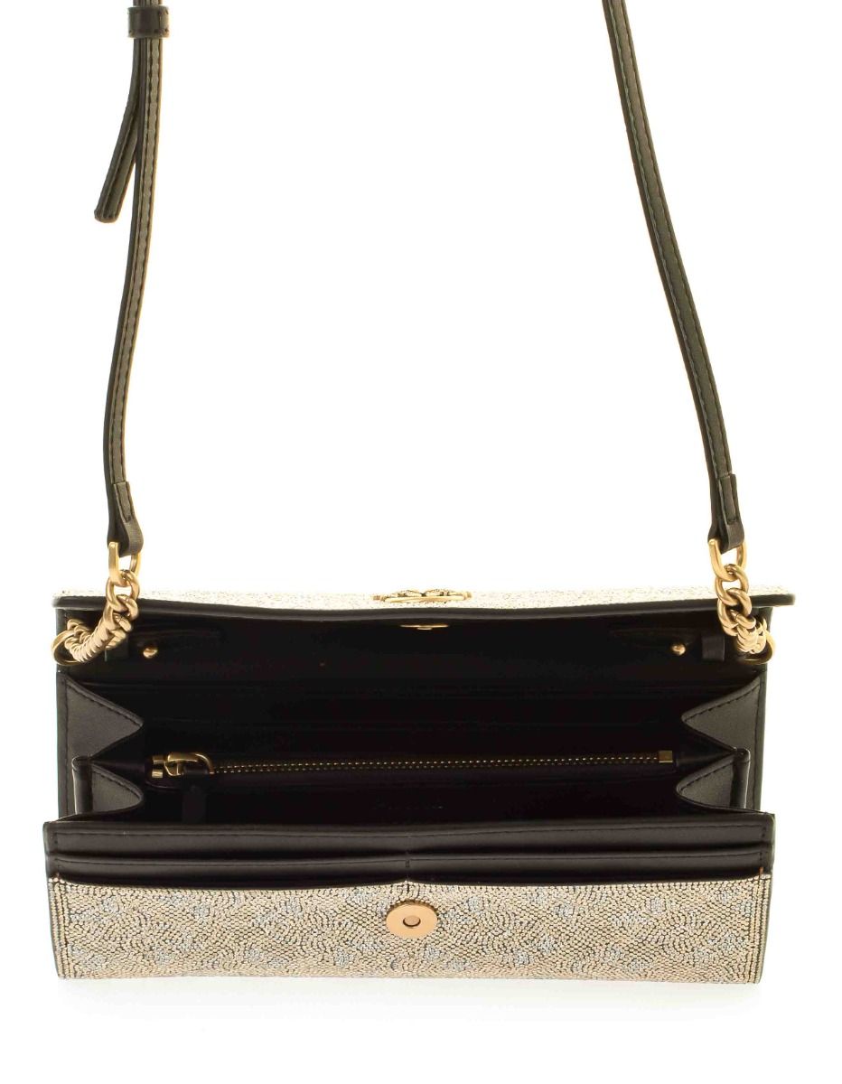 Pinko Fully Rhinestoned Love Tiny Birds Wallet