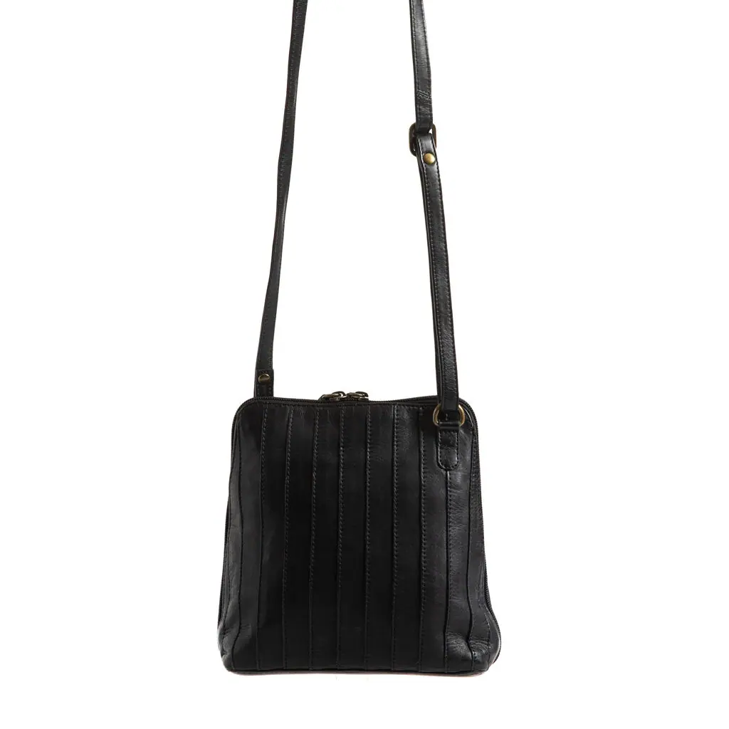 Zubehör - Tasche Umhängetasche Leder schwarz