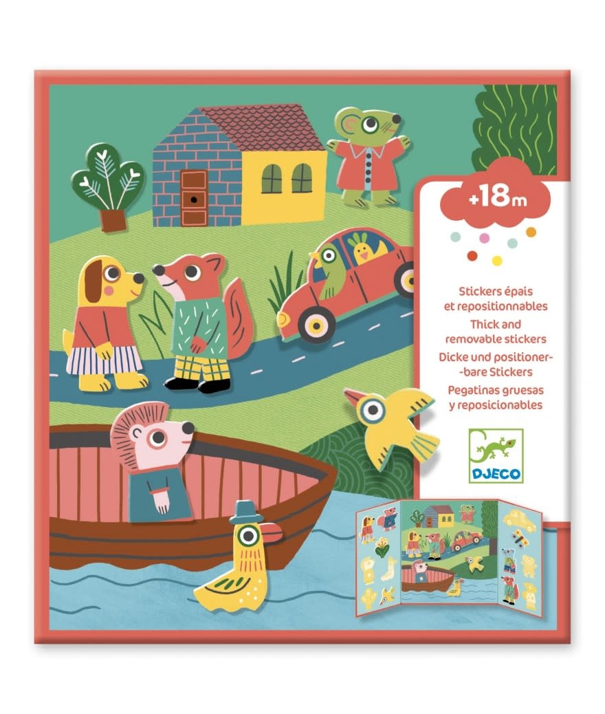 Djeco Djeco Herbruikbare stickers dieren