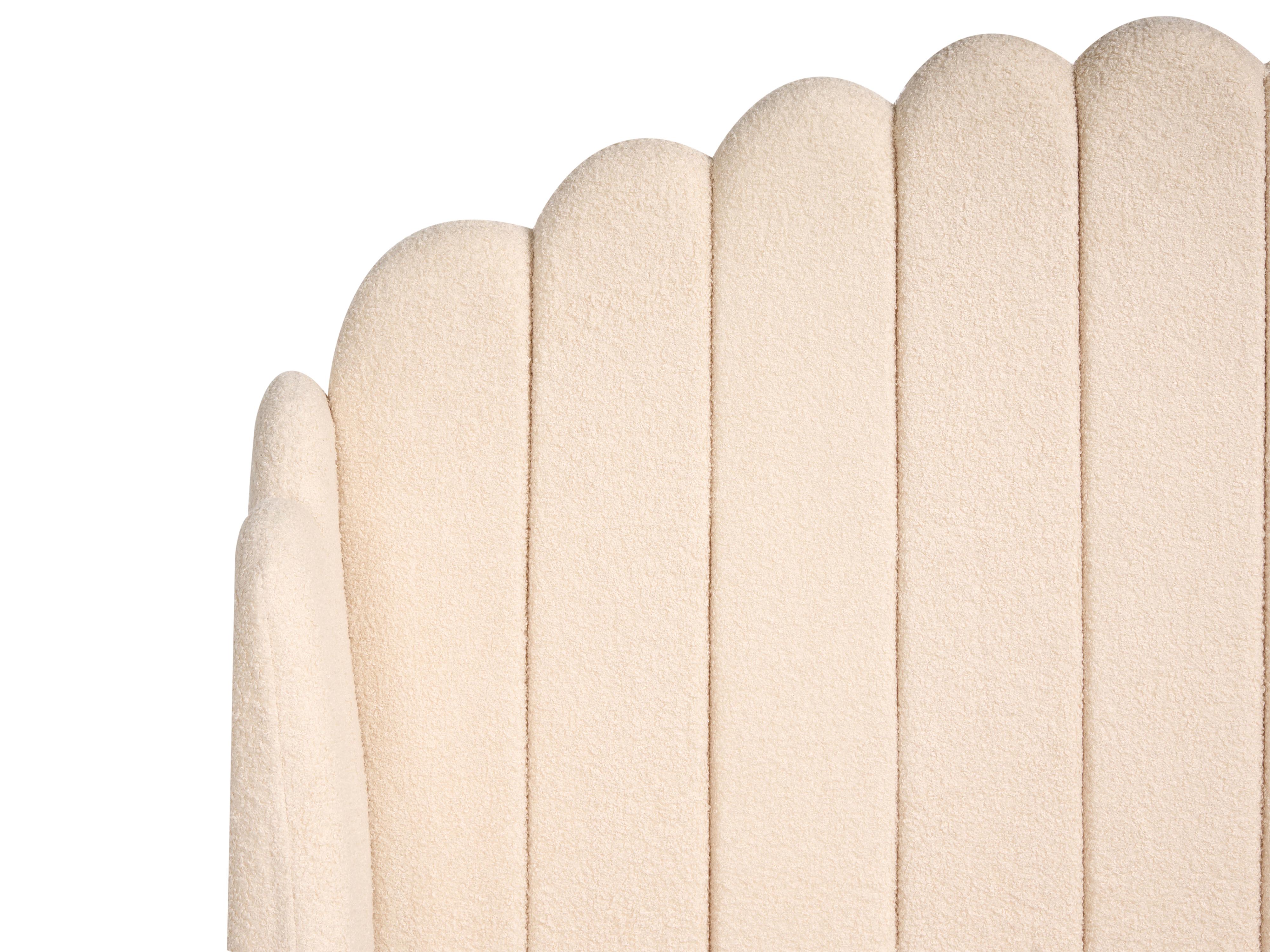 Bed Bouclé AMBILLOU 120 x 200 cm Beige