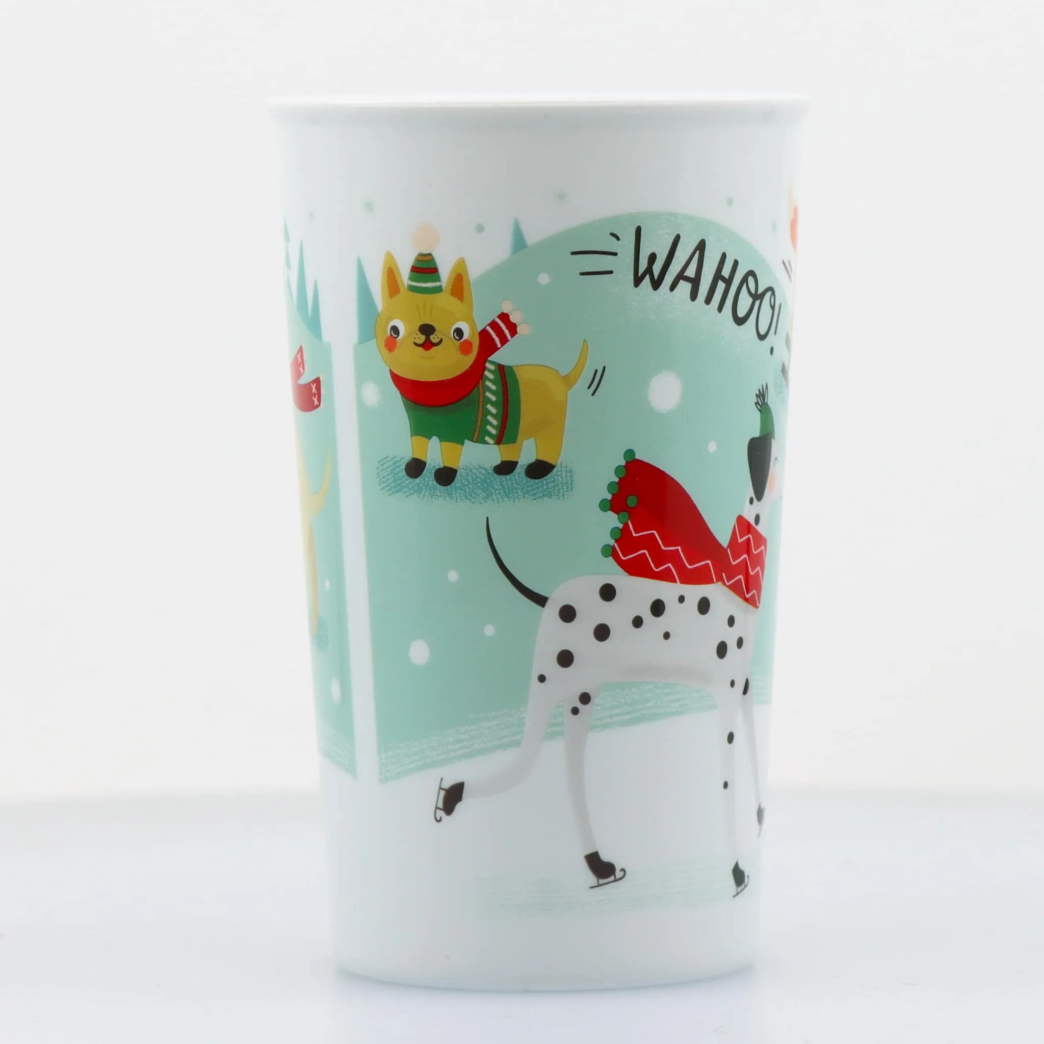 Trudeau Verre de Noël Wahoo! Chiens