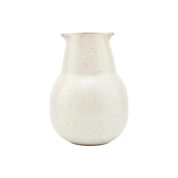 House Doctor - Pion Kanne, H 12 cm, grau / weiss