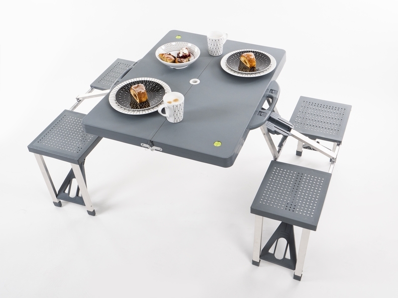 Mc Camping Picknick-Tischgruppe für 4 Personen - 85 x 65cm