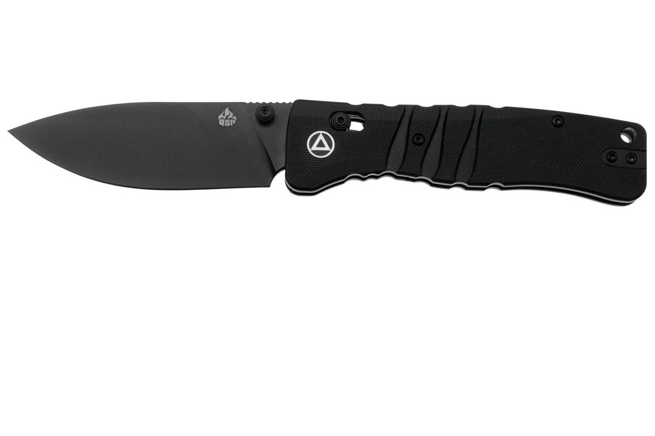 QSP Knife Ripley QS160-A2 Black 14C28N Black G10, zakmes, Keanu Alfaro design