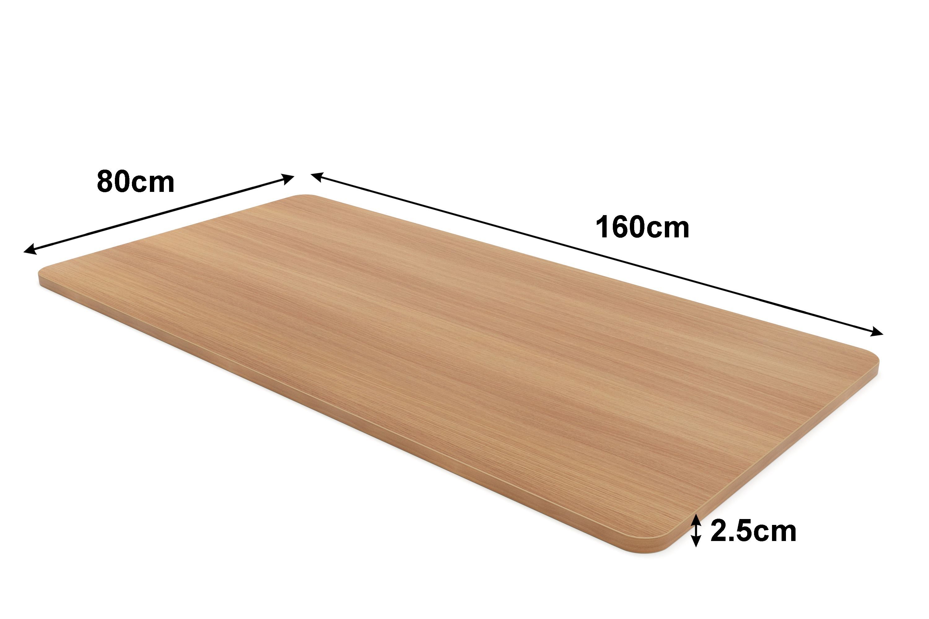 Tischplatte Stehpult hellbraun 160 x 80 cm