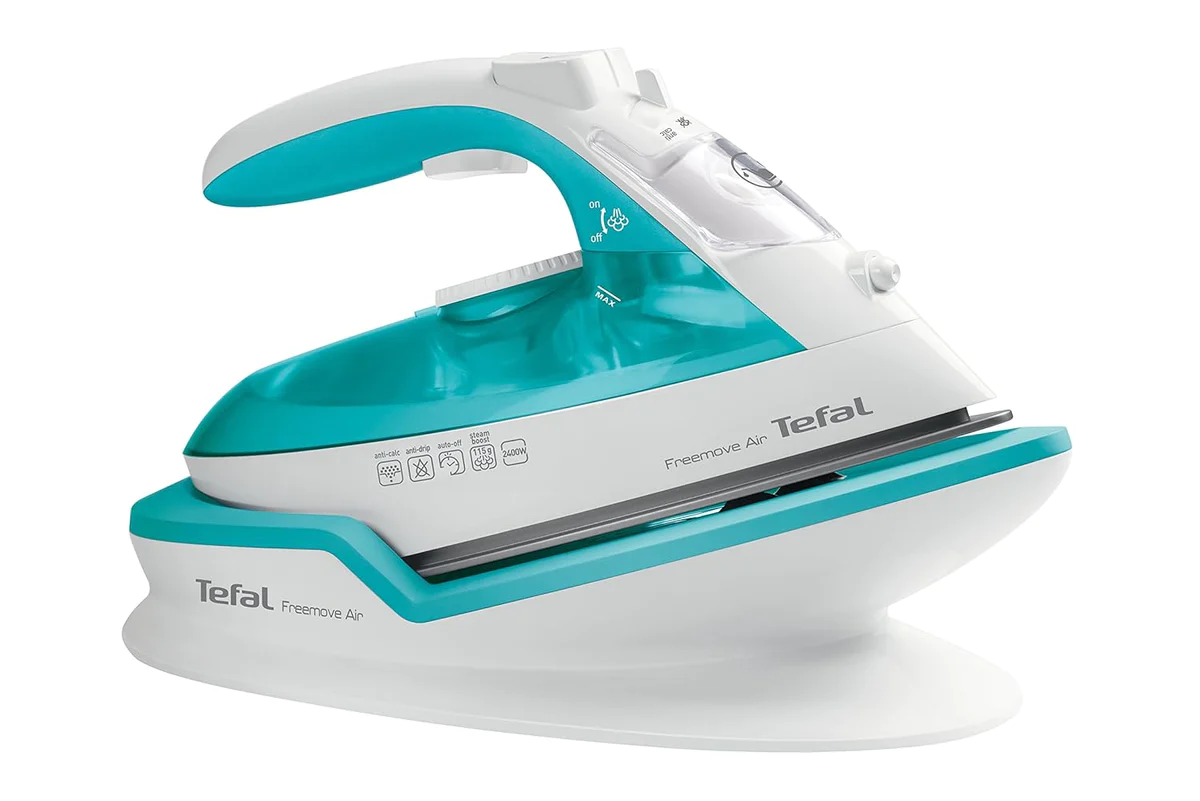 Fer à repasser vapeur sans fil de 0,25L 2400W bleu blanc Tefal