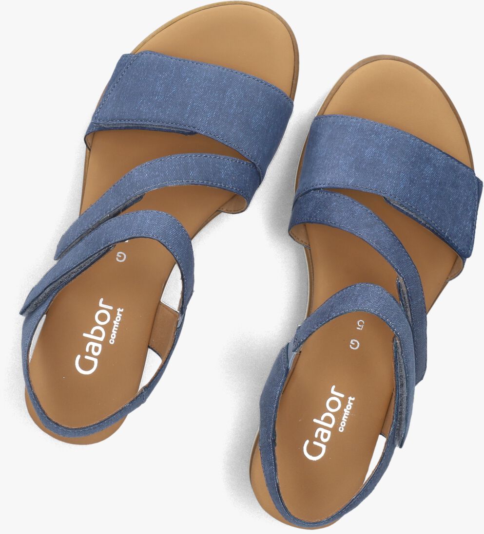 blauwe gabor sandalen met hak 754.2