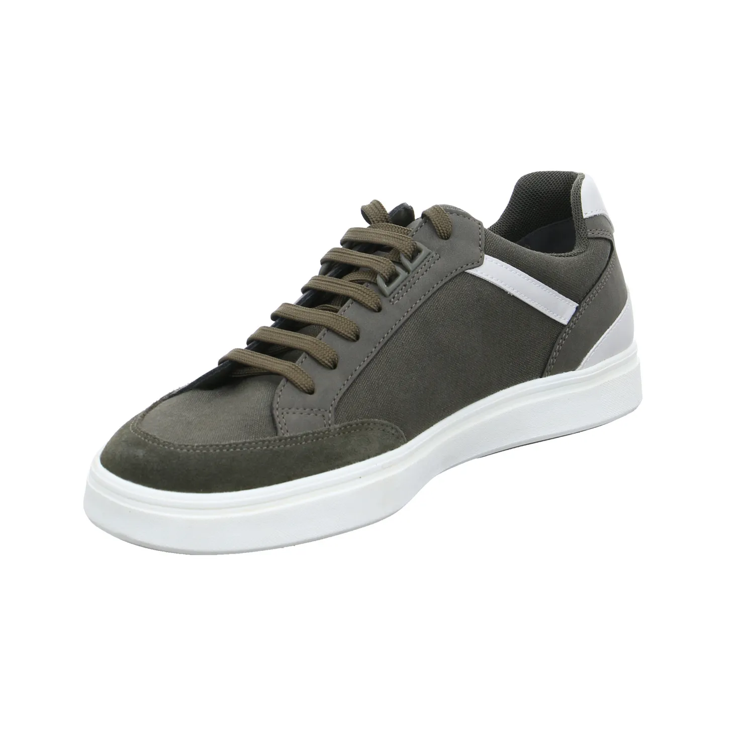 GEOX Halbschuhe Sneaker Stoff Olive Synthetik