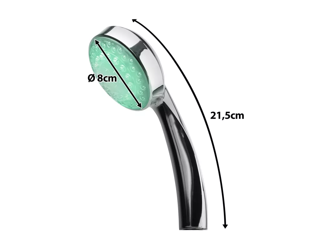 Pommeau de douche LORDAL Avec des lumières LEDs Argenté