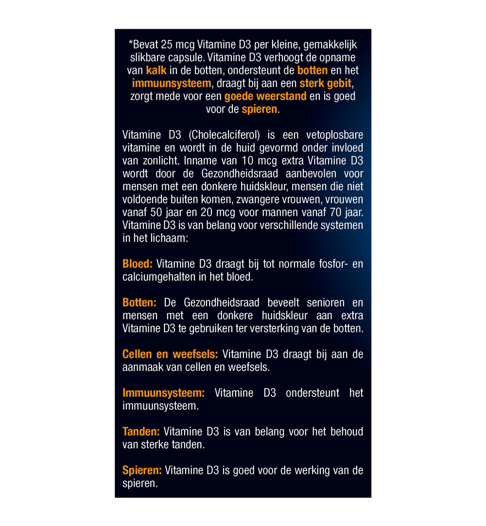 Lucovitaal Vitamine D3 25mcg (60 capsules)