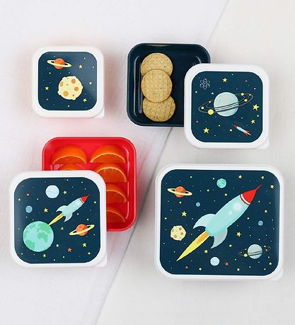A Little Lovely Company Brotdosen-Set - 4 Teile - Space