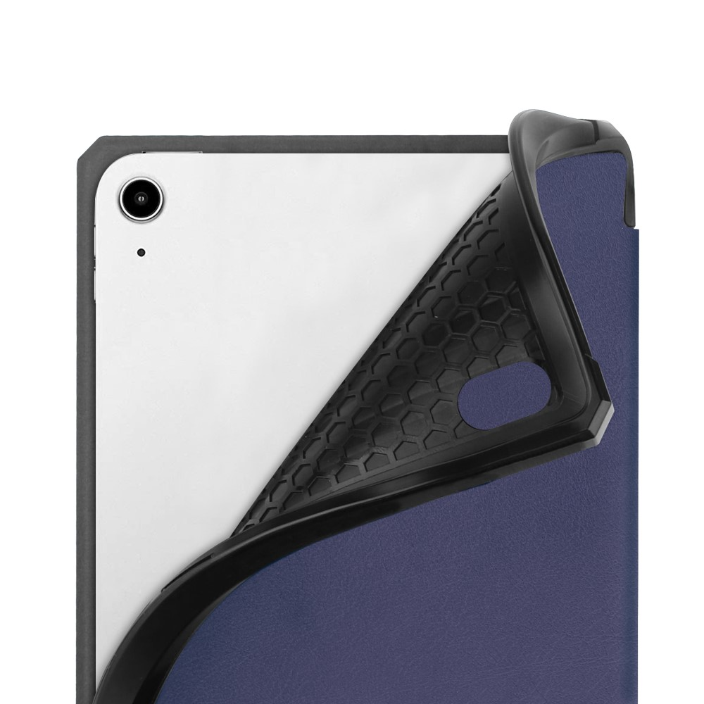 iPad Mini 7 (2024) / Mini 6 (2021) Leder Tasche Smart Cover Hülle - Dunkelblau