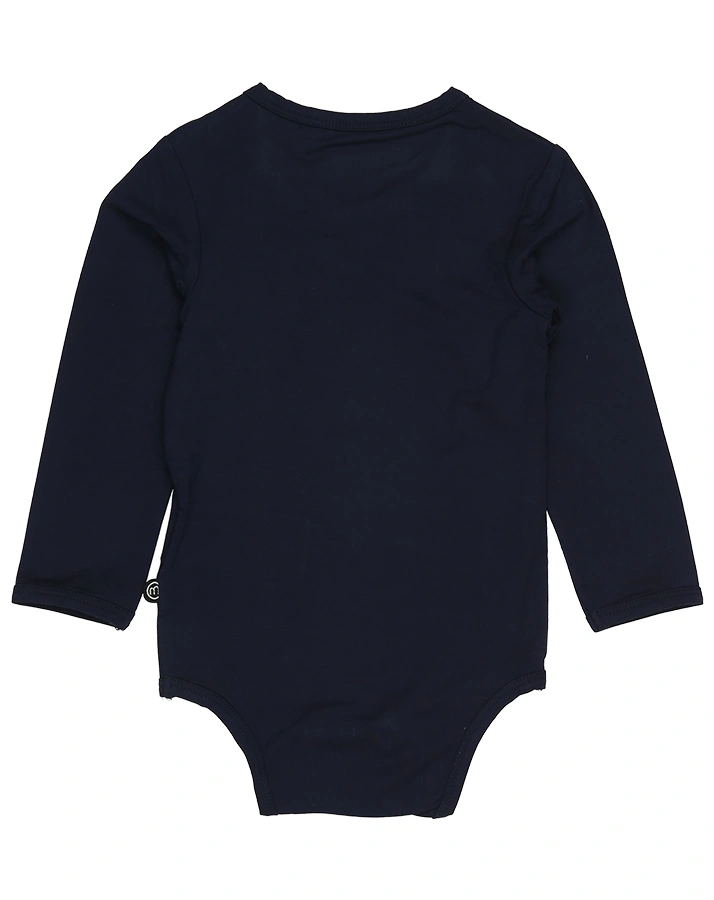Langarm-Body BAMBOO – MINY BASIC in dark navy