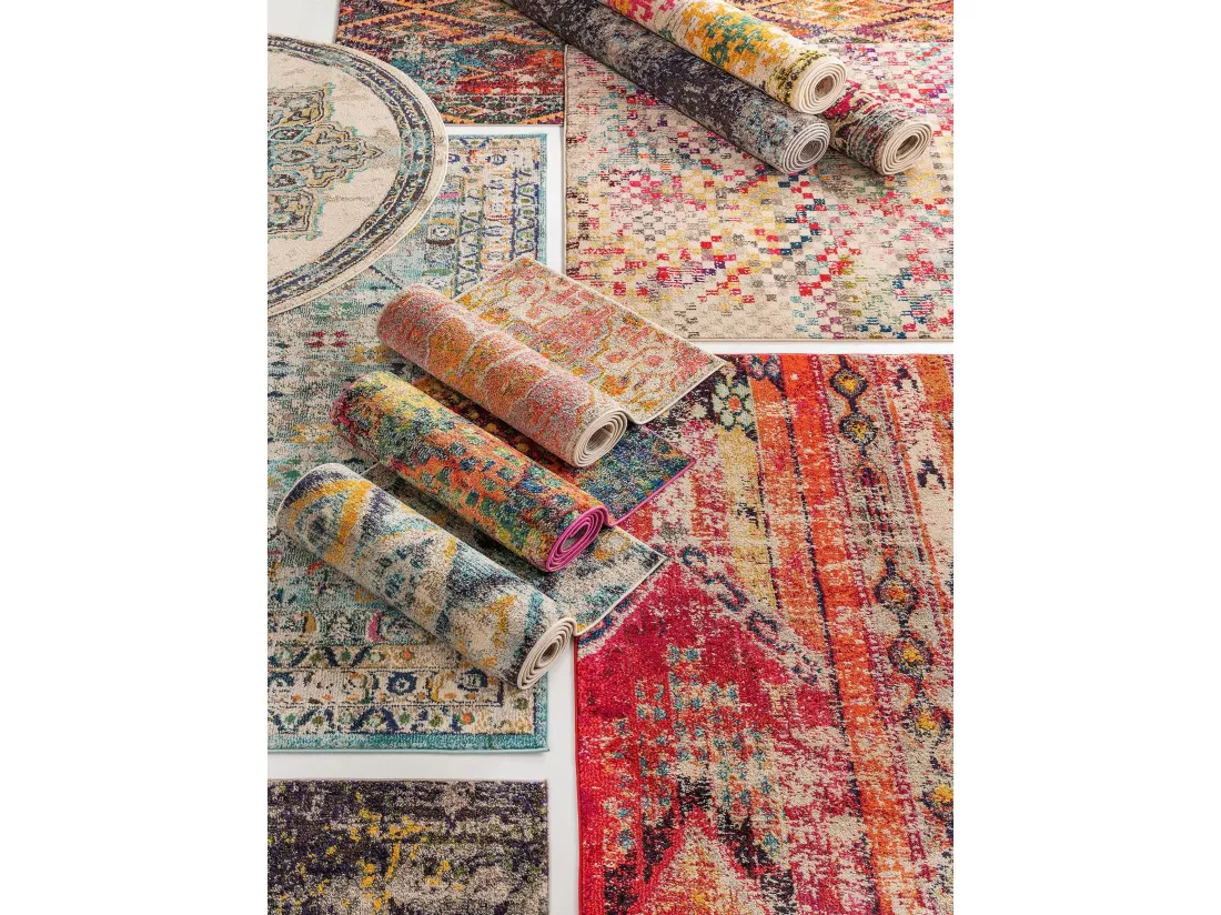 Tapis Casa Multicouleur/Beige ø 120 cm rond