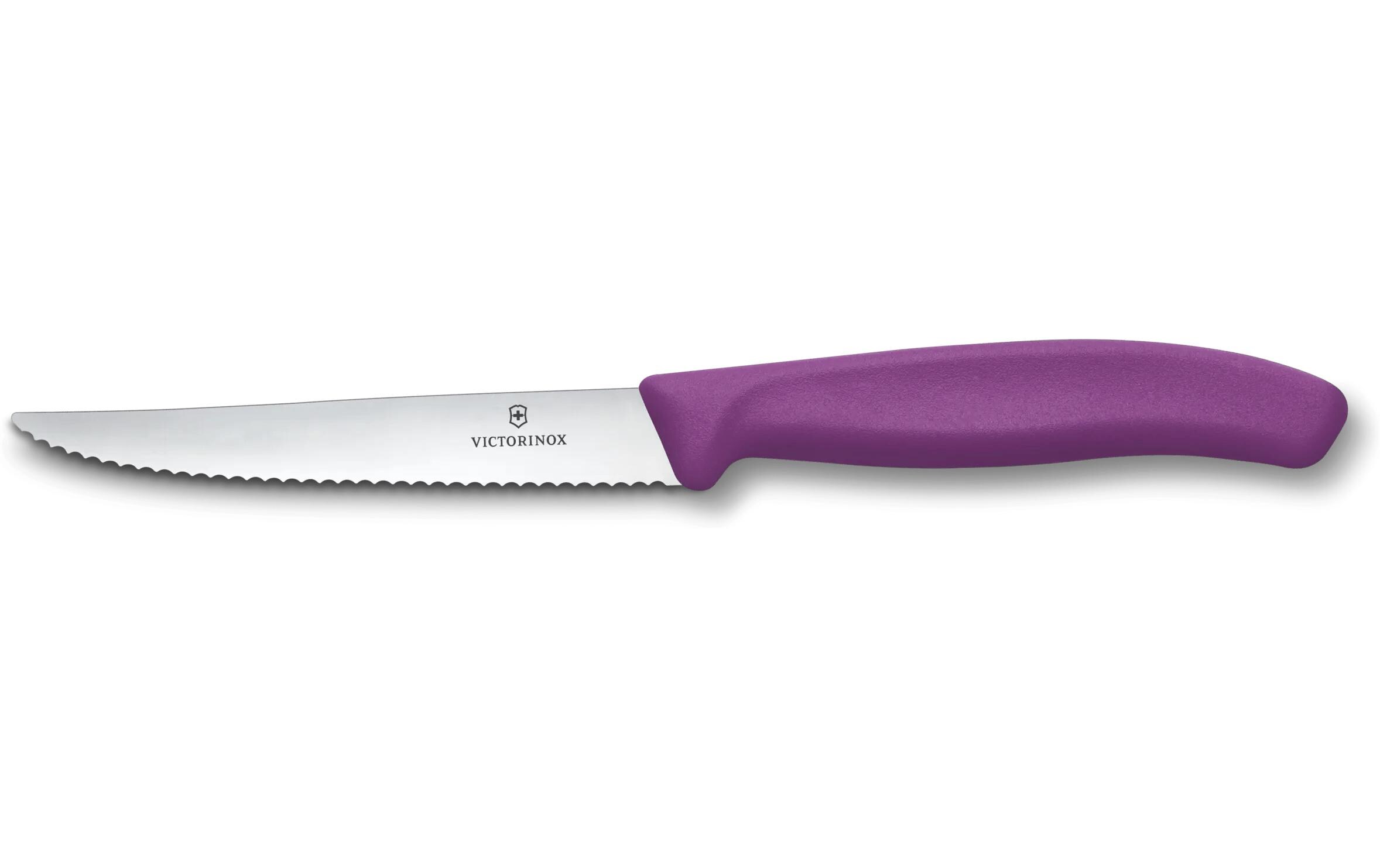 Pizzamesser Swiss Classic, 11 cm, ViolettSteak und Pizzamesser mit extra scharfem Wellenschliff