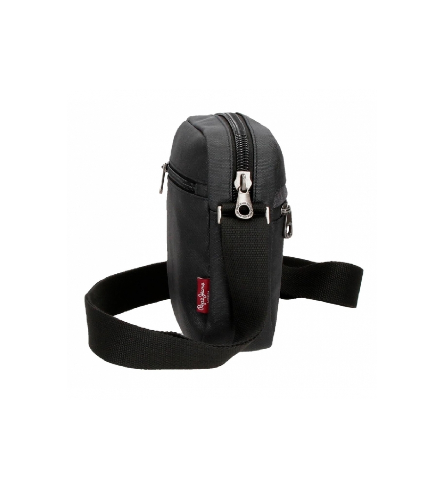 Bolsa de ombro Pepe Jeans Court, preta - 15x19,5x6cm -