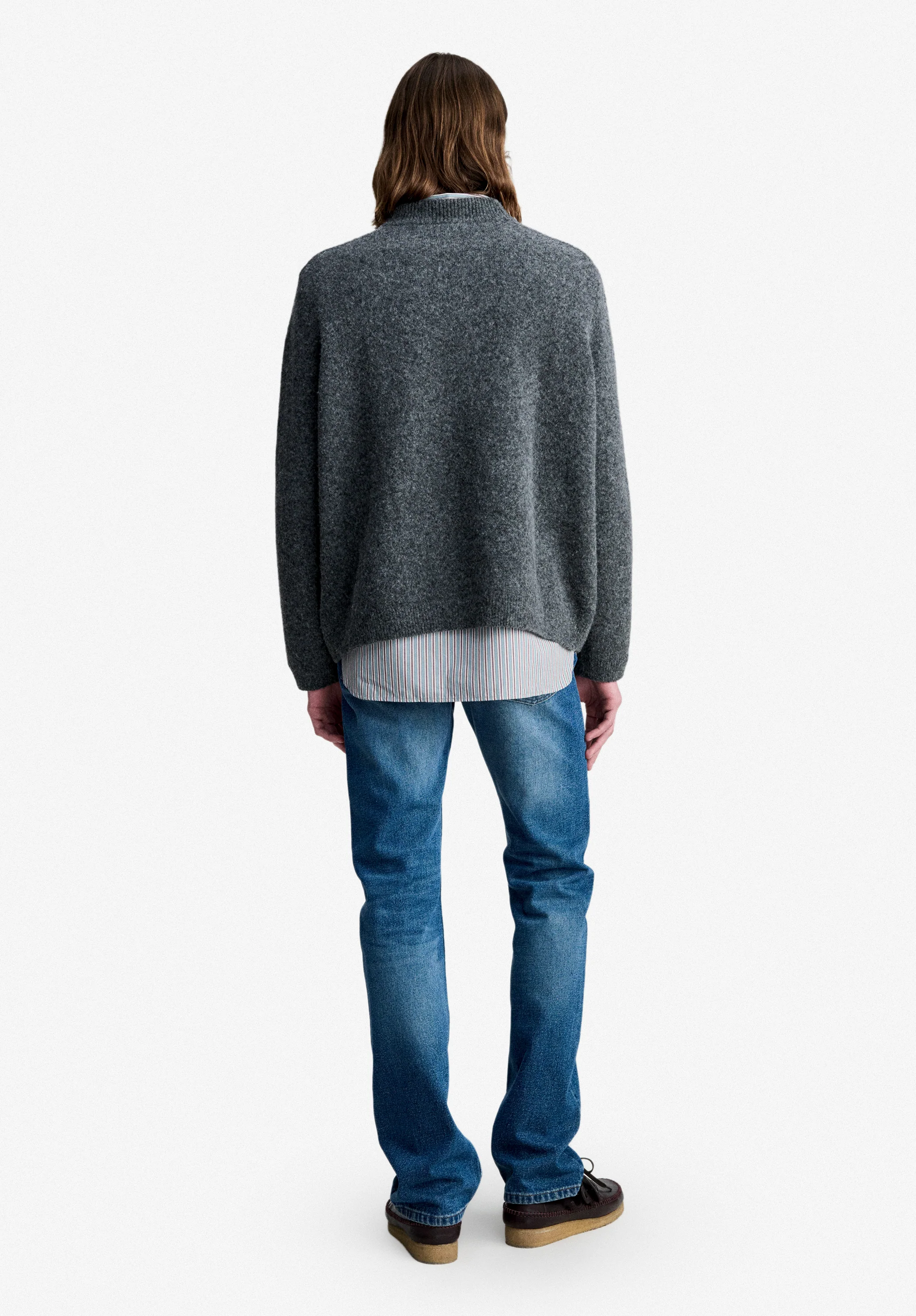 Pull ample gris anthracite - Anthracite chine