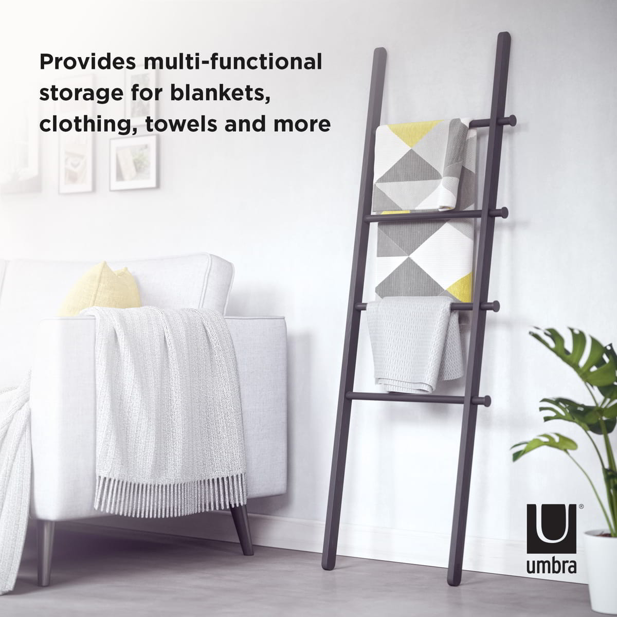 Umbra decoratieve ladder Leana zwart