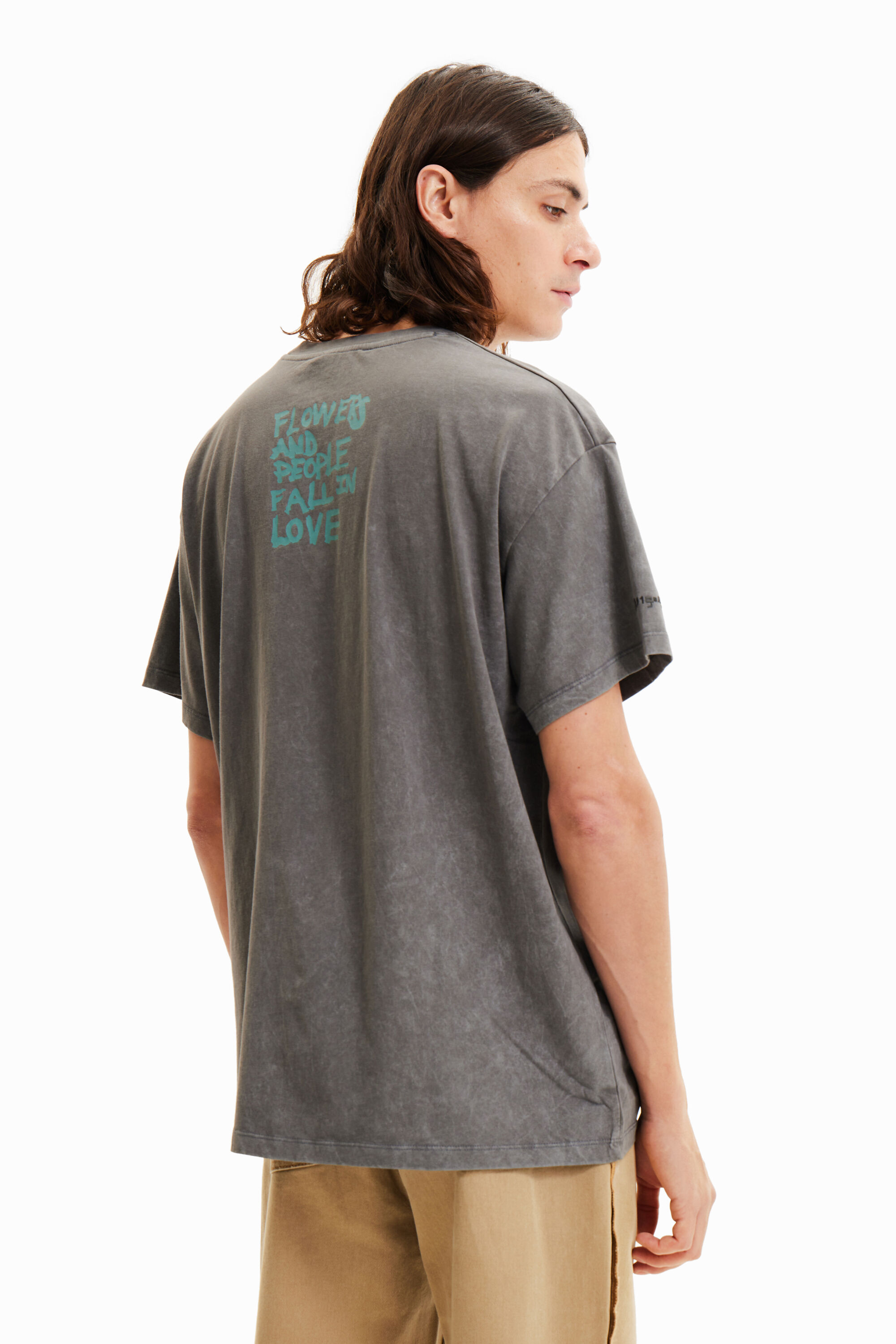 T-shirt oversize fleur