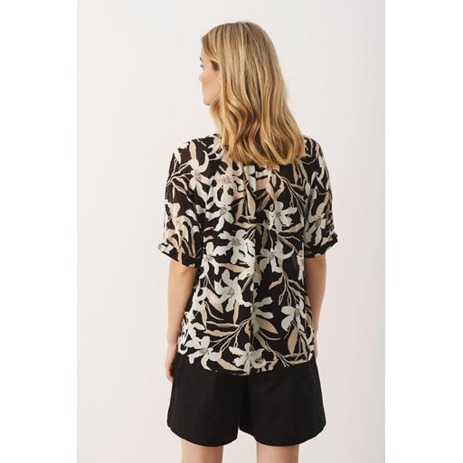 Part Two PopsyPW Bluse, Black Flower Print, 34
