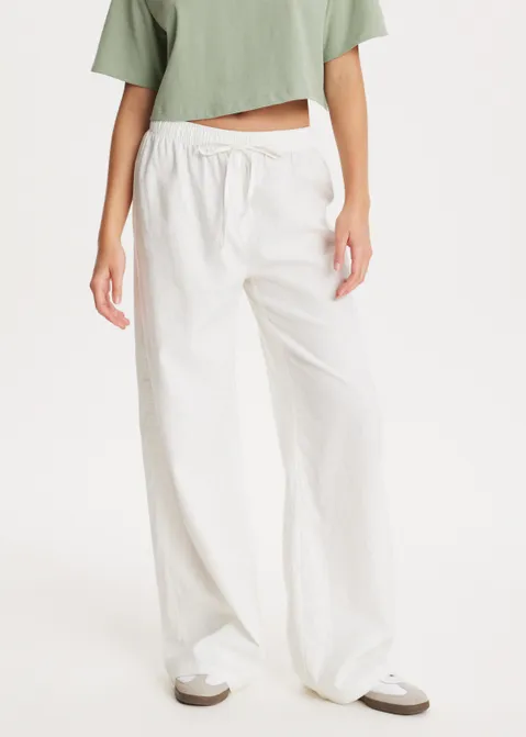 Linnen broek wit (WIT)