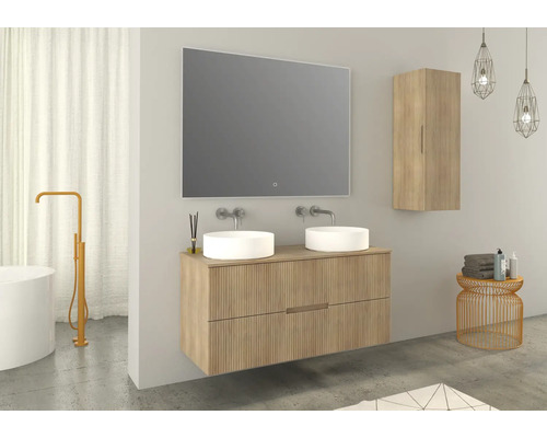 Jungborn QUATTRO/SEDICI hoge kast, BxHxD 35 x 100 x 35 cm, frontkleur tabakseiken mat, 55717