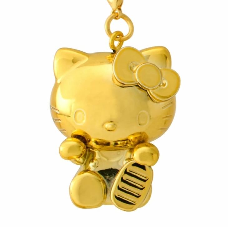 Sanrio - Hello Kitty Gouden Sleutelhanger