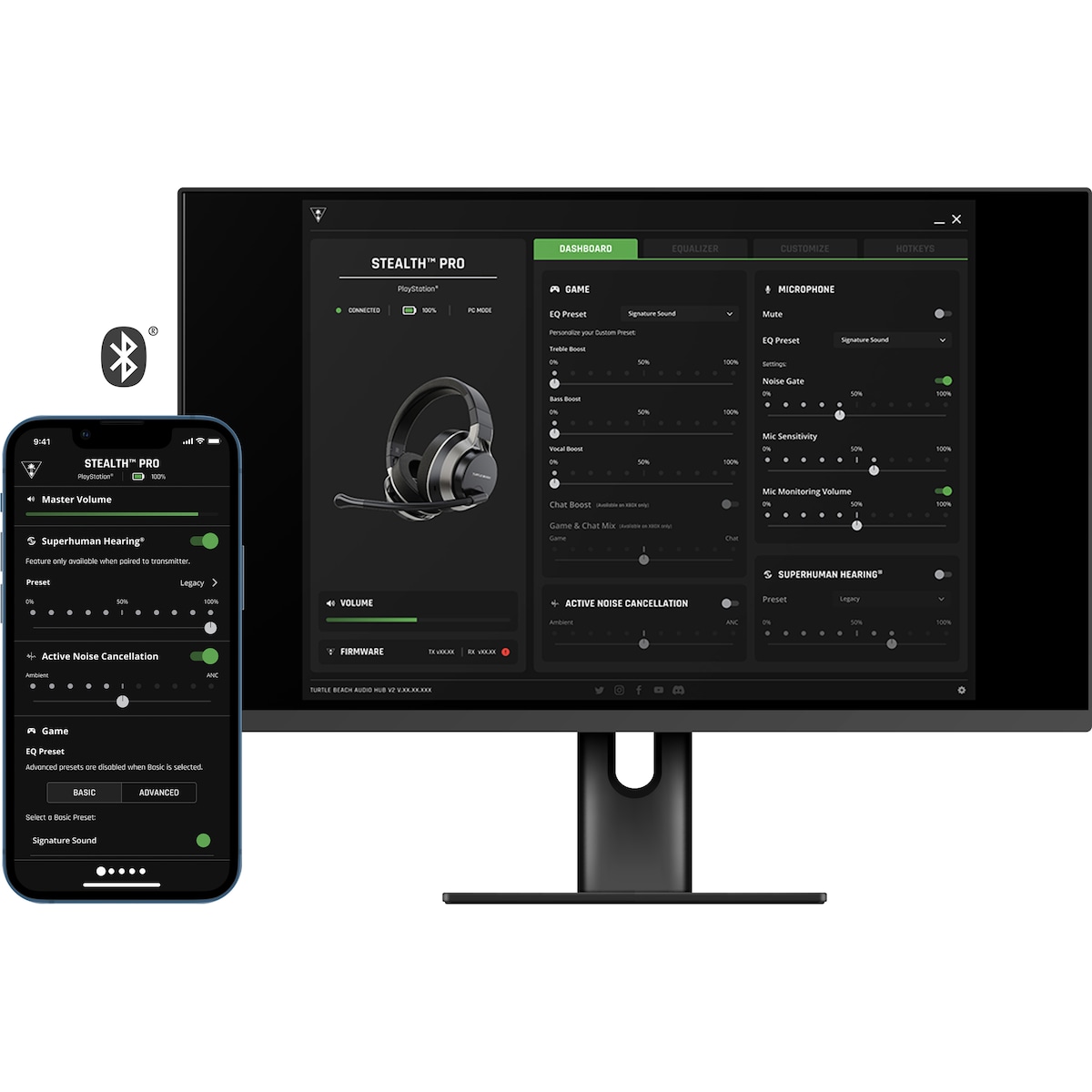 Turtle Beach Stealth gaming headset (sølv)