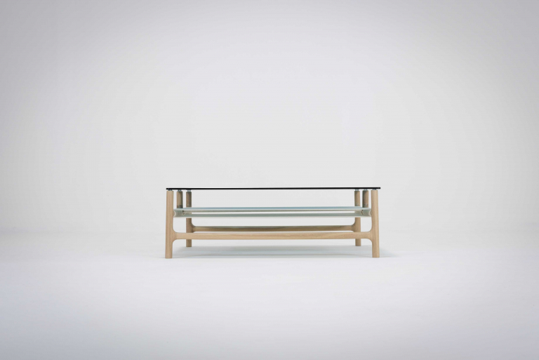 Gazzda Fawn coffee tafel 90x90 whitewash smoked grey