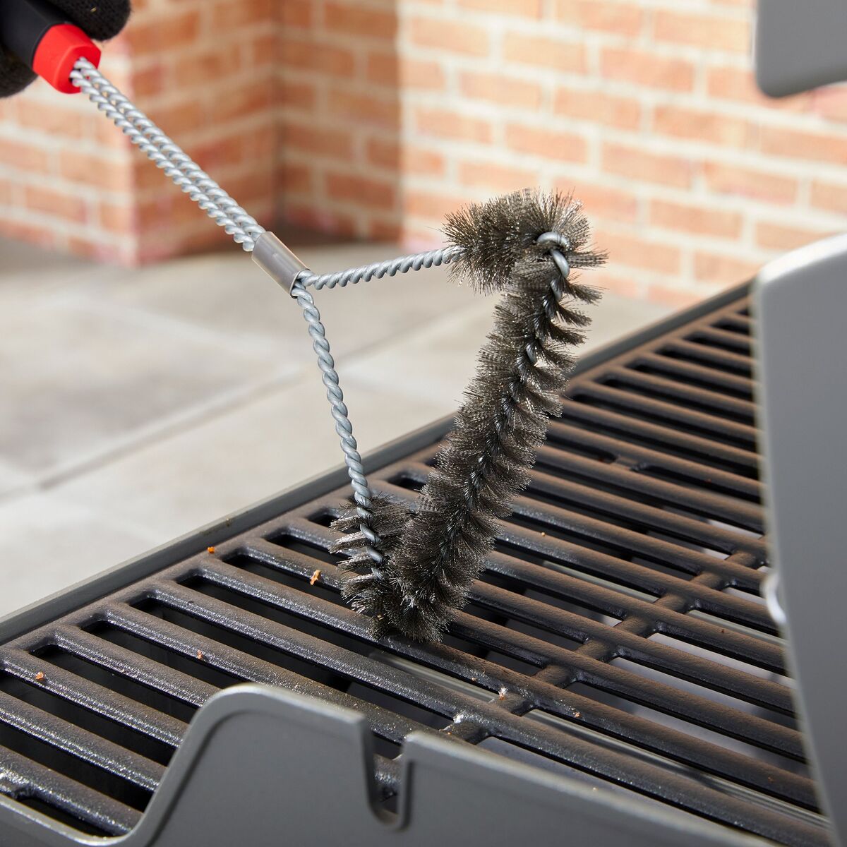 Tresidig grillbørste, 46 cm