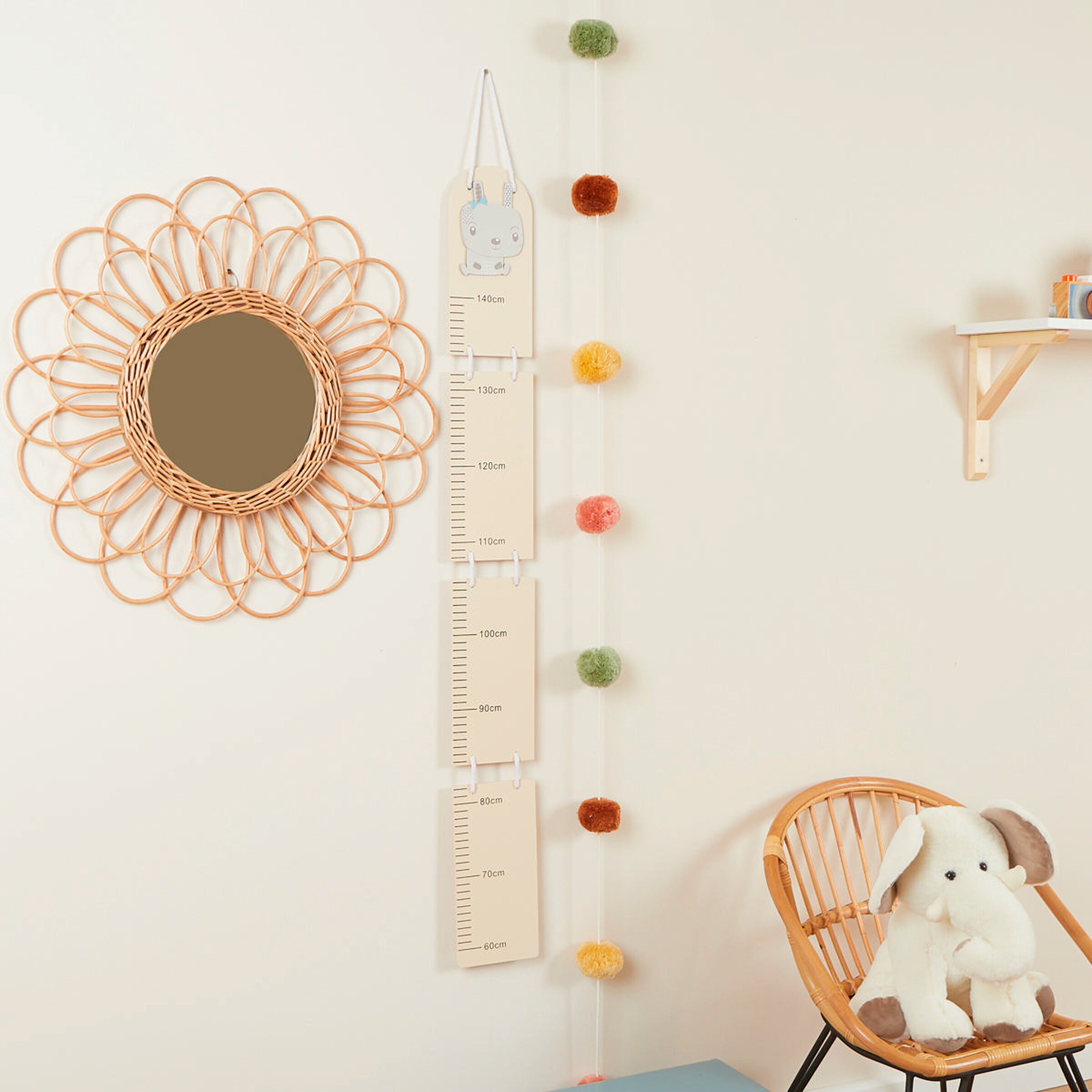 Bieco Holz Kindermesslatte Hase Beige